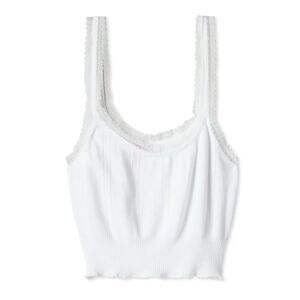 Pretties Frilly Classic Crop Tank Top - XS